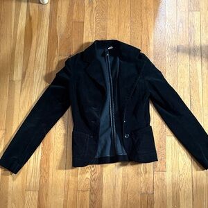 H&M Black Women's Blazer Jacket - Single Button Tailored Blazer